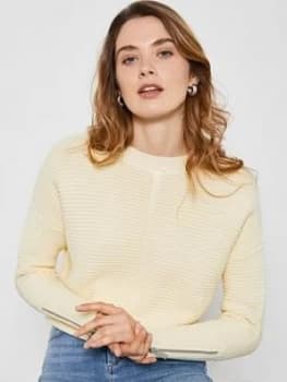 Mint Velvet Stitch Boxy Jumper - Yellow