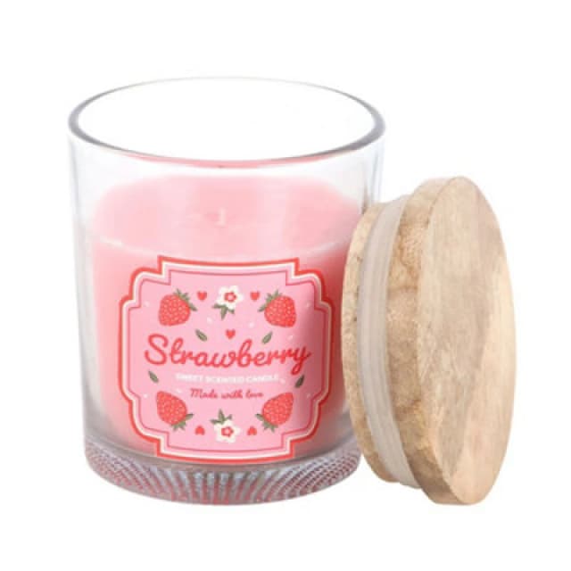 Something Different Something Different Strawberry Scented Candle in Pink Pink One Size Unisex 5063750959504