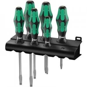 Wera 334 SK/6 Workshop Screwdriver set 6 Piece Slot, Phillips