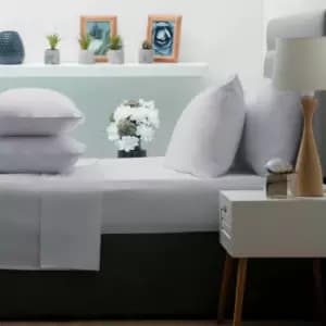 Belledorm 100% Cotton Percale 200 Thread Count Flat Sheet, White, Double