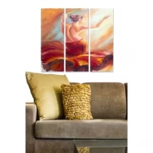 MDF205279132 Multicolor Decorative MDF Painting (3 Pieces)