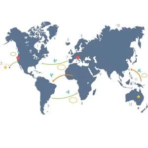 Fine Decor Wall Pops Destination World Map Wall Art