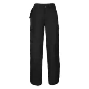 Russell Work Wear Heavy Duty Trousers (Long) / Pants (28W x Long) (Black)