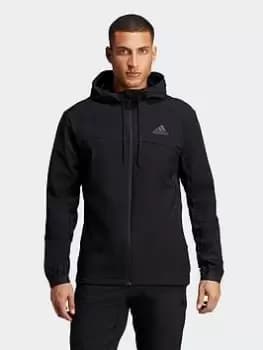 adidas Cold.rdy Full-zip Workout Hoodie, Black Size M Men