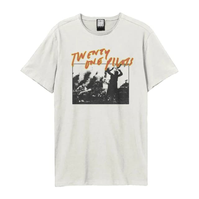 Amplified Amplified Men Live Twenty One Pilots T-Shirt in White Size: X-Small White XS Male 5063574717137