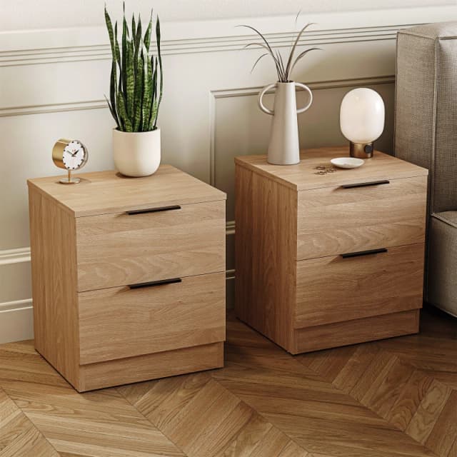 Lassic Trega 2 Drawer Bedside Chest Set Of 2 Pine unisex 2 Drawer