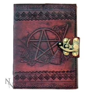 Pentagram Leather Emboss Journal Lock