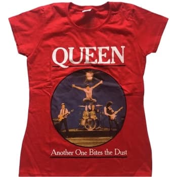 Queen - One Bites The Dust Womens Large T-Shirt - Red