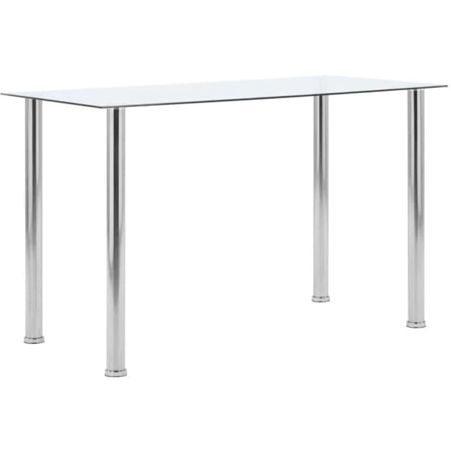 VIDAXL Dining Table Transparent 120x60x75cm Tempered Glass Vidaxl 8719883600512