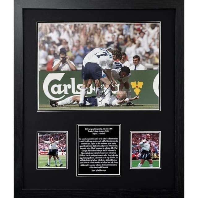 AllStarSignings Ltd Paul Gascoigne signed Dentist Chair photo White unisex One Size