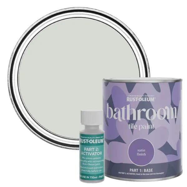 Rust-Oleum Bathroom Tile Paint, Satin Finish - Winter Grey 750ml -