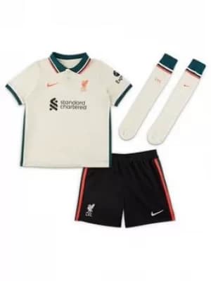 Nike Liverpool Fc Away Little Kids 21/22 Kit, Ivory, Size M (5-6 Years)