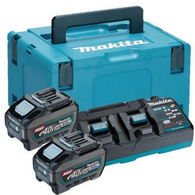 Makita XGT Makita 191U20/2 XGT Power Source Kit XGT with 2 x 5Ah Batteries, Twin Charger & Makpac Case