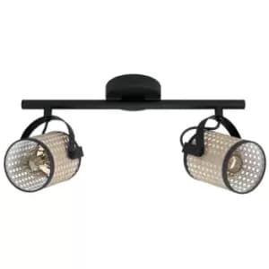 Ruscomb 2 Lamp Twin Spotlight Black - Eglo