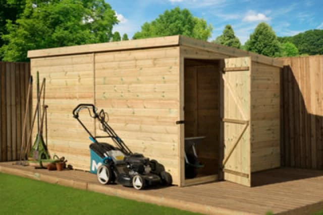 Empire Sheds Empire 2000 Pent 8X8 Pressure Treated Tongue And Groove Wooden Garden Shed Door Right Side Panel (8' X 8' / 8ft X 8ft) (8X8)