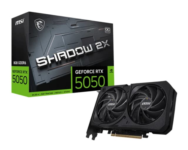MSI GeForce RTX 5050 8G SHADOW 2X OC NVIDIA 8GB GDDR6 GEFORCE RTX 5050 8G SHADOW 2X OC