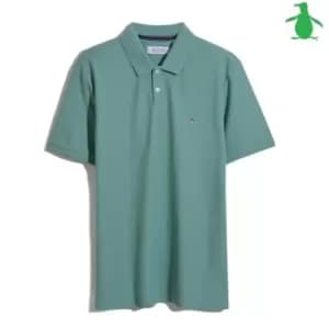 Original Penguin Raised Rib Short Sleeve Polo Shirt - Green
