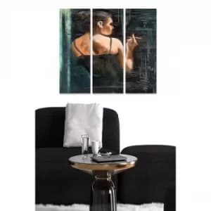 MDF39114781 Multicolor Decorative MDF Painting (3 Pieces)