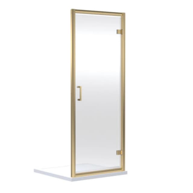 nuie Rene 1900 x 700mm Hinged Shower Door - Brown, Brown SMHD70BB-E6