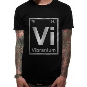 Marvel Comics - Unisex Large Vibranium T-Shirt (Black)
