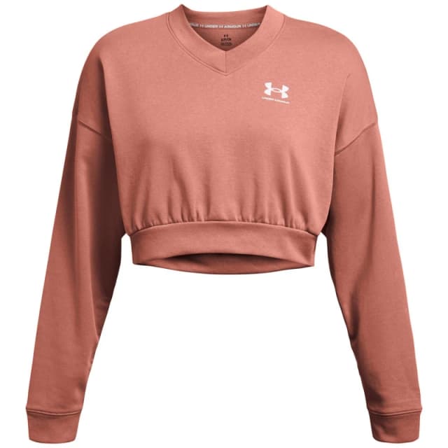 Under Armour Armour Ua Rival Terry Os Crop Crw Sweatshirt Womens - Pink Pink 8