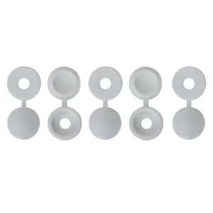 B&Q White Screw cap (Dia)12mm Pack of 10