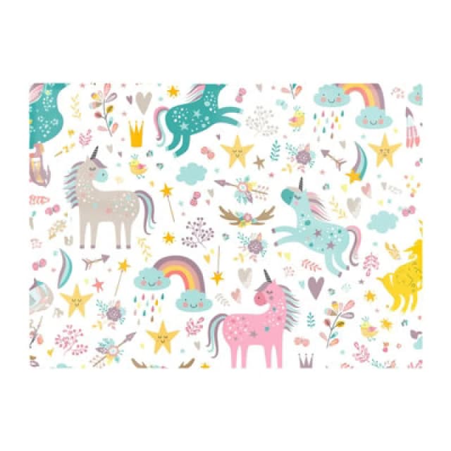 Warren Reed Designer Unicorn And Rainbows Glass Chopping Board