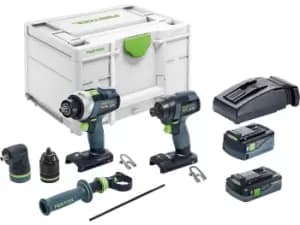 Festool TID185,0/4,0-SetTPC18/4 18V 4Ah 5Ah Impact/Percussion Drill Kit
