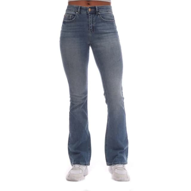 Vero Moda Flash Mid Rise Flared Jeans - Blue Blue ONE SIZE