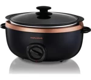 Morphy Richards Evoke Sear & Stew 461016 Slow Cooker - Black & Rose Gold