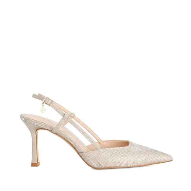 Dune London Womens Composure Medium Heel Stiletto Court Shoes Gold Synthetic female 3 (36)