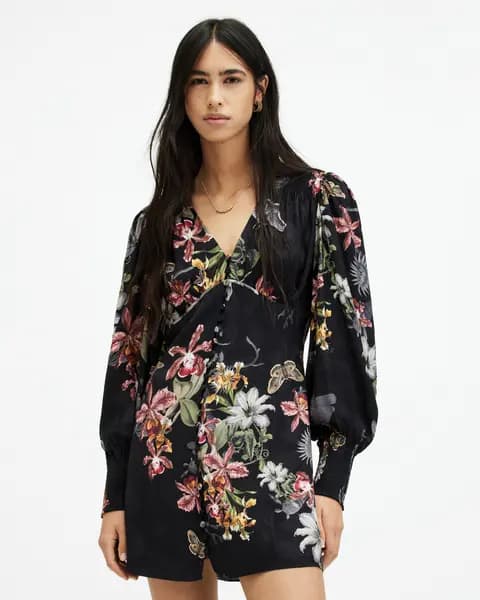 AllSaints Auden Sanibel Print Mini Dress