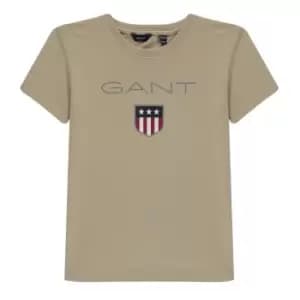Gant Shield Logo T Shirt - Beige