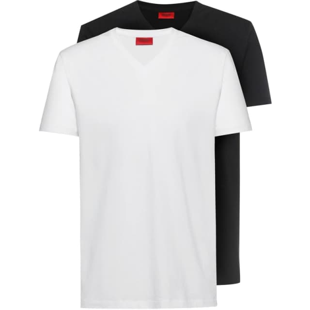 Hugo Short Sleeve V Neck T Shirt - White White XS