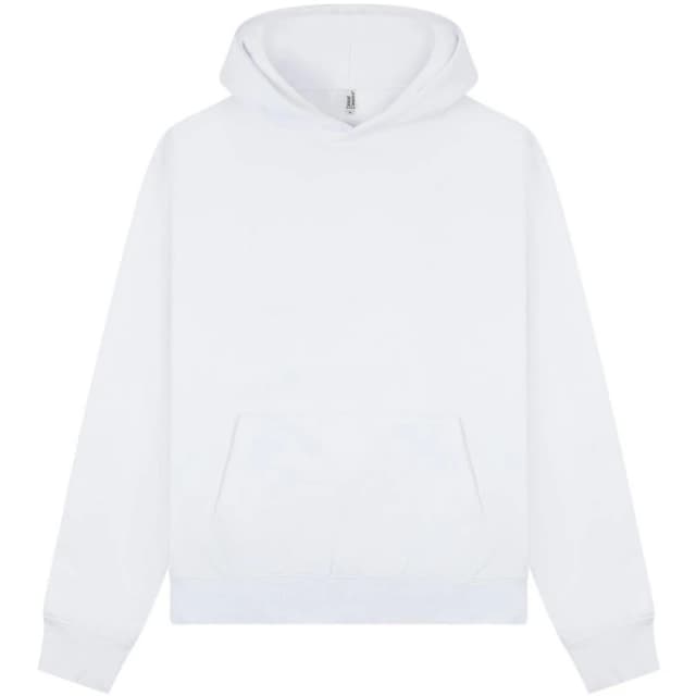 Casual Classics Mens Premium Combed Cotton Boxy Oversized Hoodie in White Size: XS White Male XS