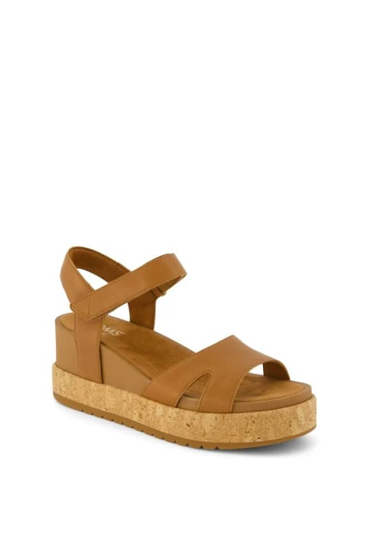 TOMS Womens Alana Wedge in Brown Size: 8 Brown Female 8