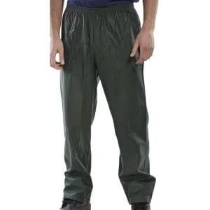B Dri Weatherproof Super Trousers 2XL Olive Green Ref SBDTOXXL Up to 3