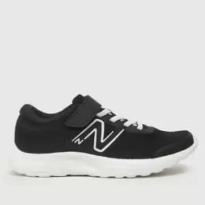 New Balance Black & White 520 V8 V Junior Trainers