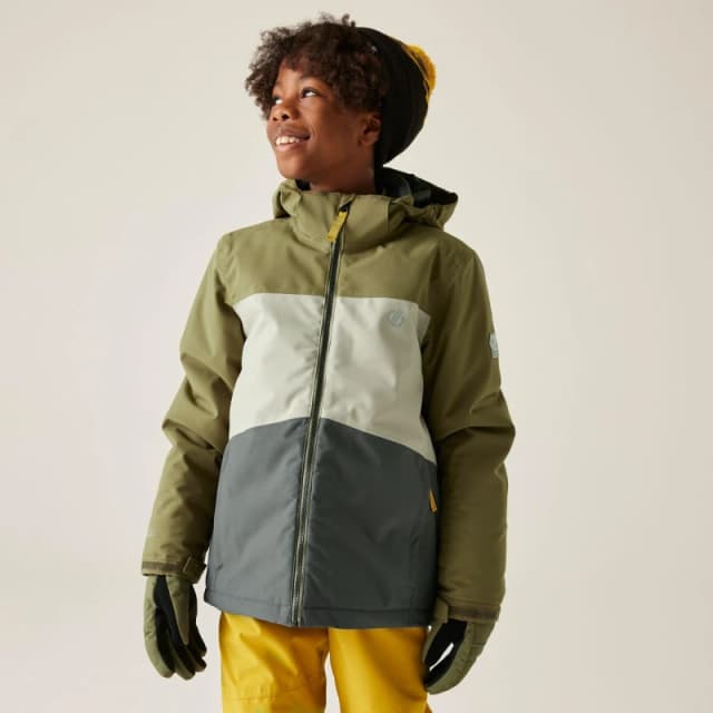 Dare 2b Unisex Kids Send It! Ski Insulated Waterproof Jacket Olive Green unisex 3-4yrs