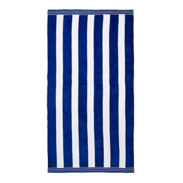 Allure Bath Fashions Jumbo Cabana Stripe Beach Towel - Blue