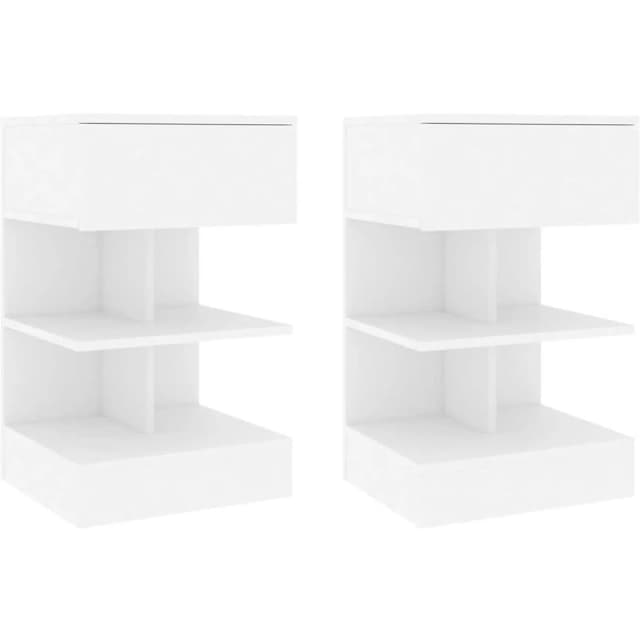 VIDAXL Bedside Cabinets 2 pcs White 40x35x65cm Engineered Wood Vidaxl 8720286642467