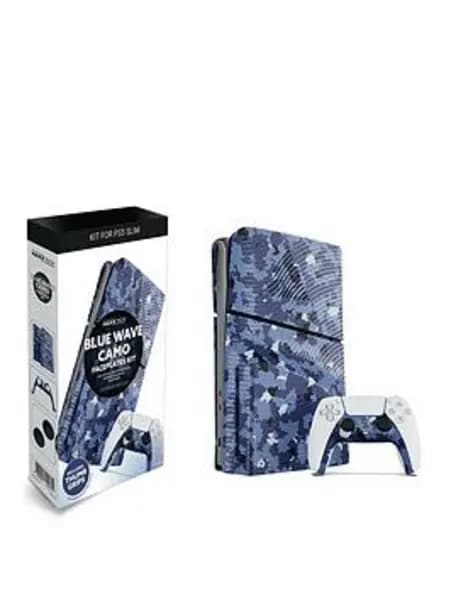 PS5 Slim Face Plates - Blue Wave Camo (PS5)