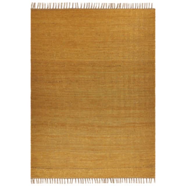 Beliani Rug Lunia Mustard 160 X 230 Cm Jute