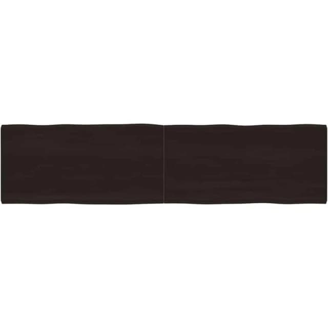 Vidaxl Table Top Dark Brown 200X50X(2-4) Cm Treated Solid Wood Live Edge, Brown 364048