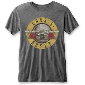Guns N' Roses - Classic Logo Unisex Large T-Shirt - Grey