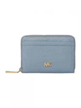 Michael Kors Money pieces zip around card case Light Blue