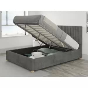Grant Ottoman Upholstered Bed, Kimiyo Linen, Granite - Ottoman Bed Size King (150x200)