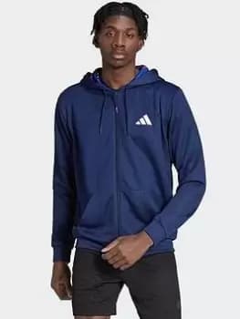 adidas Train Essentials Seasonal Training Full-zip Jacket, Dark Blue, Size 2XL, Men
