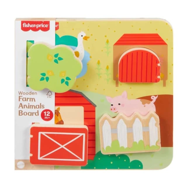 Fisher-Price Wooden Farm Animals Board