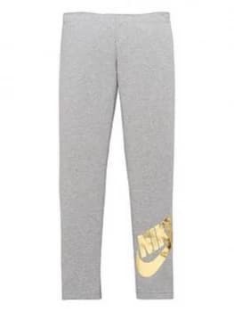 Nike Girls Nsw Favorites Shine Legging - Grey